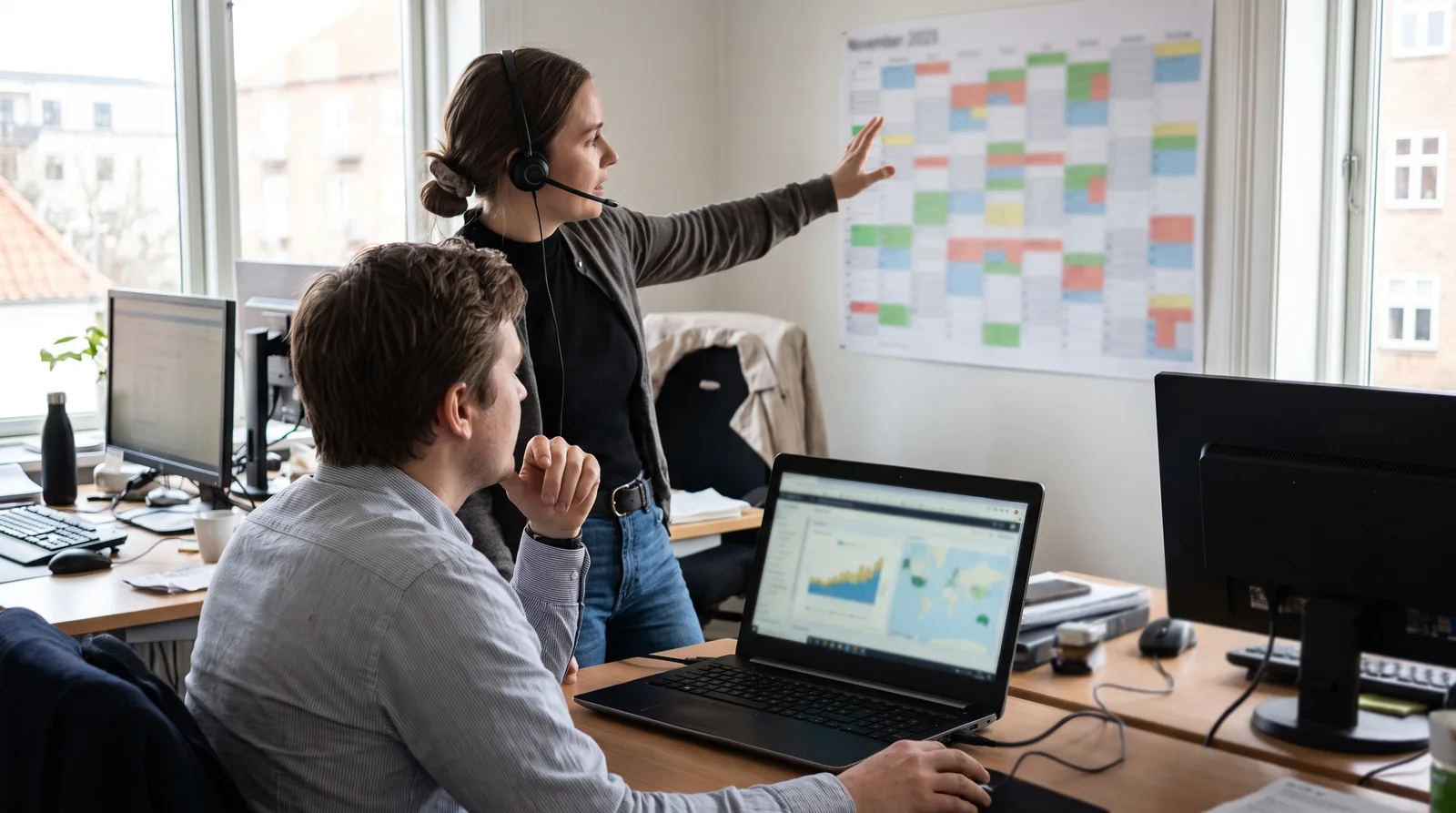 Operations coordinator comparing office hours across time zones for multi-state DSO call routing